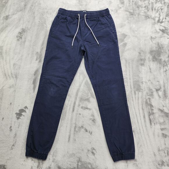 Aeropostale Pants Mens XS Navy Blue Jogger Pull On Drawstring Pockets Tapered - Picture 1 of 12